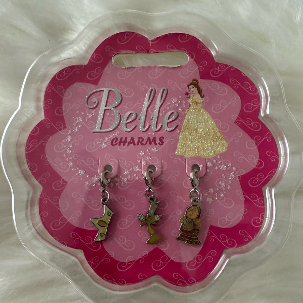 Disney Store Belle 3 piece charm set